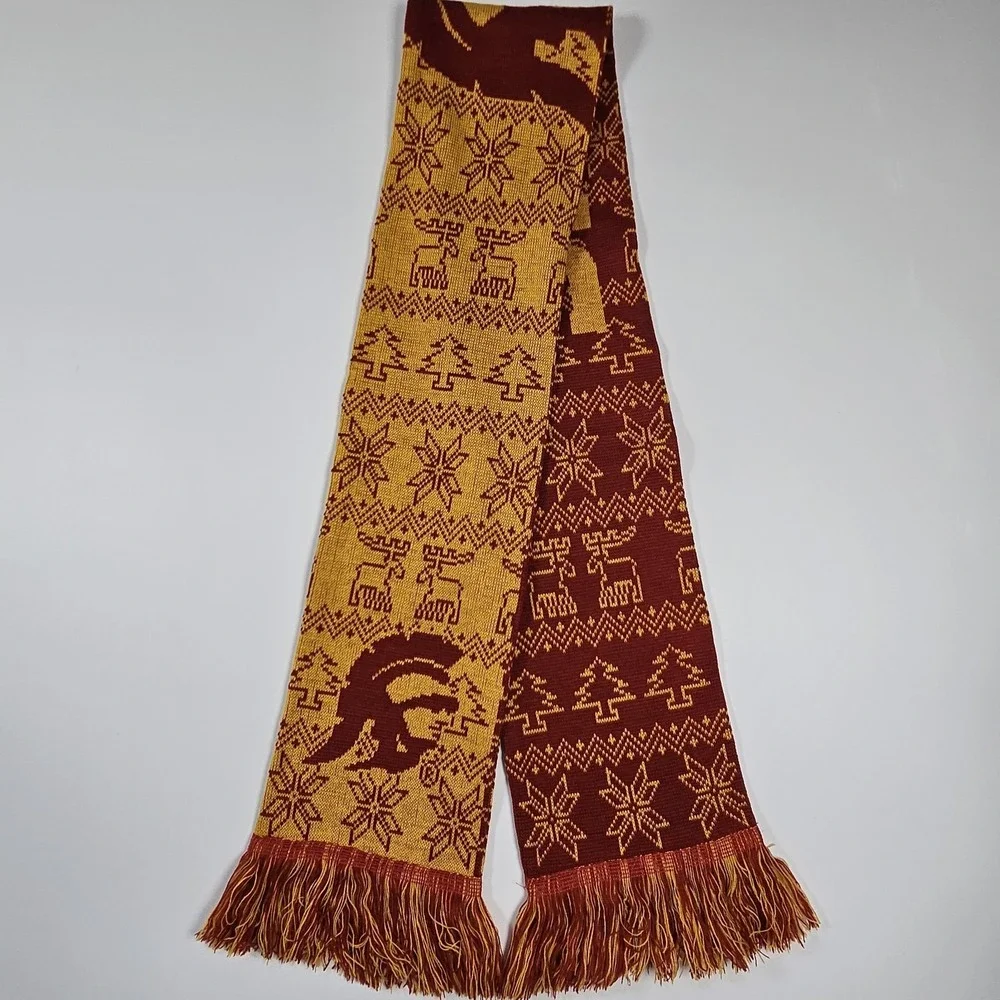 USC Trojans Red Yellow Logo NCAA College Scarf Winter